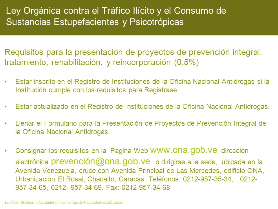 Ley Orgánica contra el Tráfico Ilícito y el Consumo de Sustancias Estupefacientes y Psicotrópicas