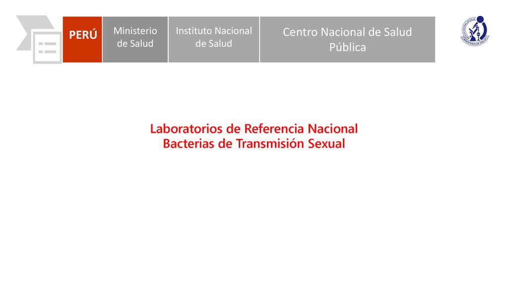 Laboratorios de Referencia Nacional Bacterias de Transmisión Sexual