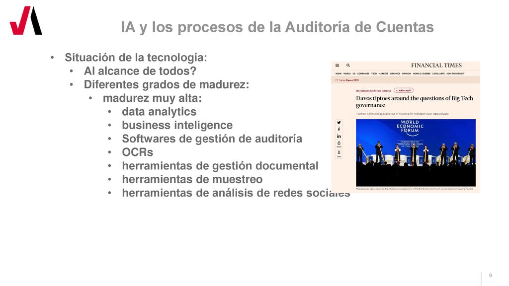 IA y los procesos de la Auditoría de Cuentas