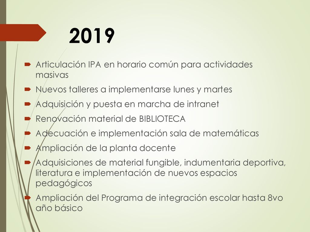 2019 Articulación IPA en horario común para actividades masivas