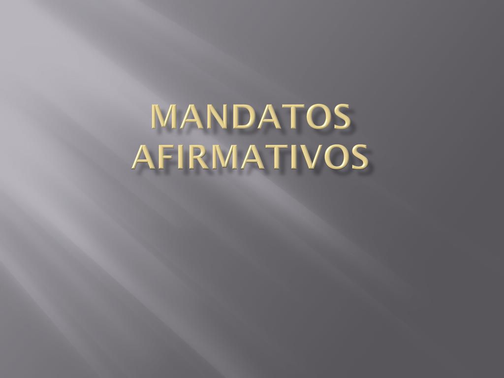 Mandatos afirmativos