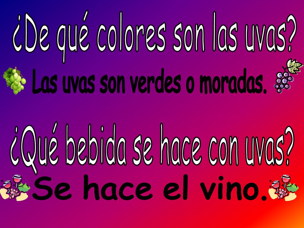 ¿De qué colores son las uvas