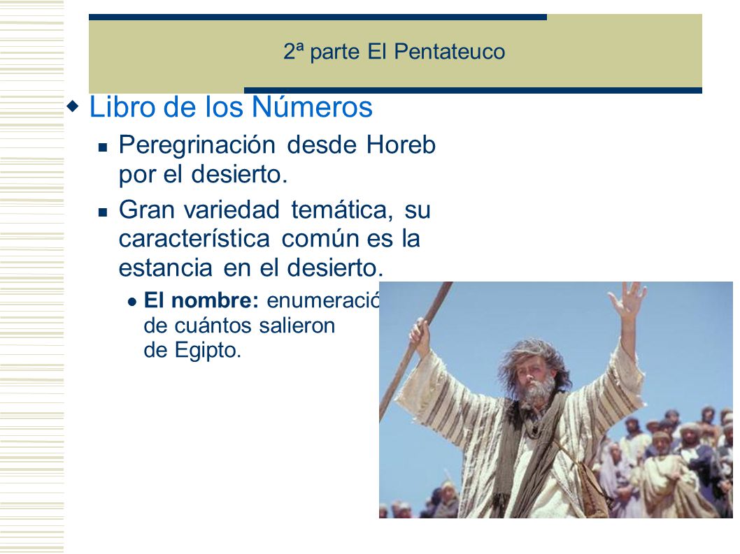 Libro de los Números Peregrinación desde Horeb por el desierto.