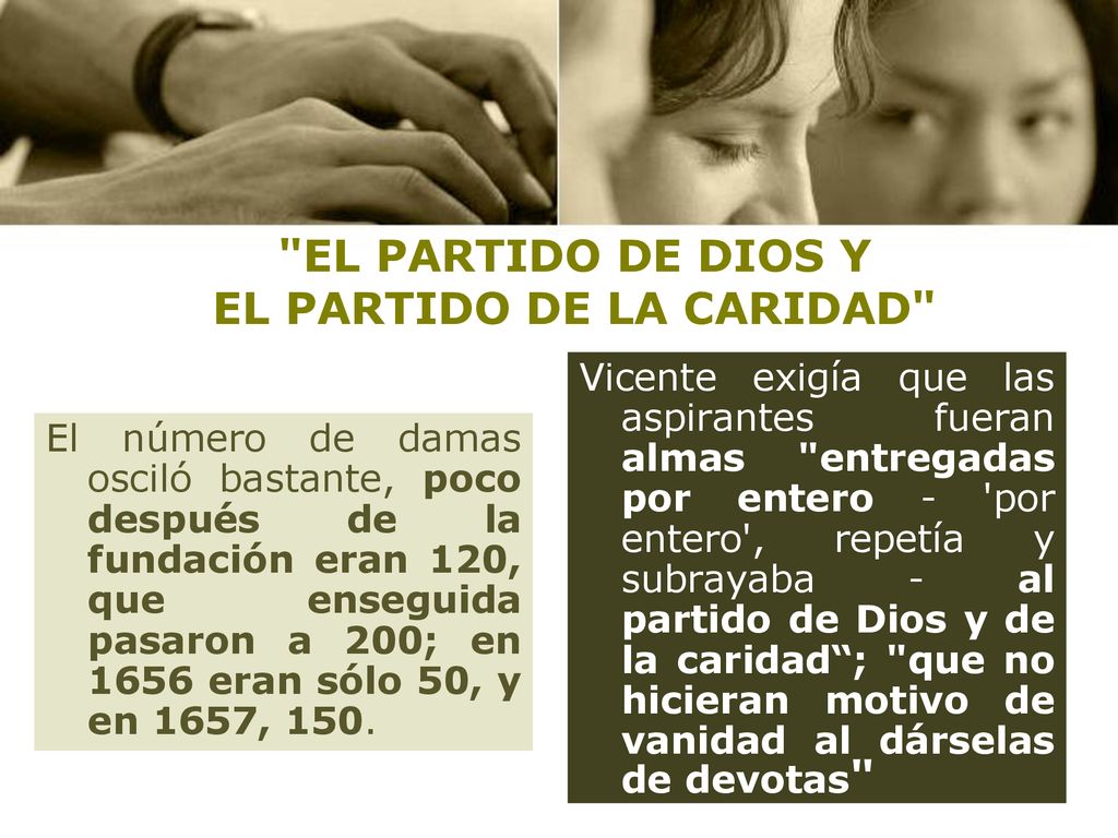 EL PARTIDO DE DIOS Y EL PARTIDO DE LA CARIDAD