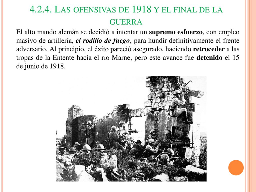 Las ofensivas de 1918 y el final de la guerra