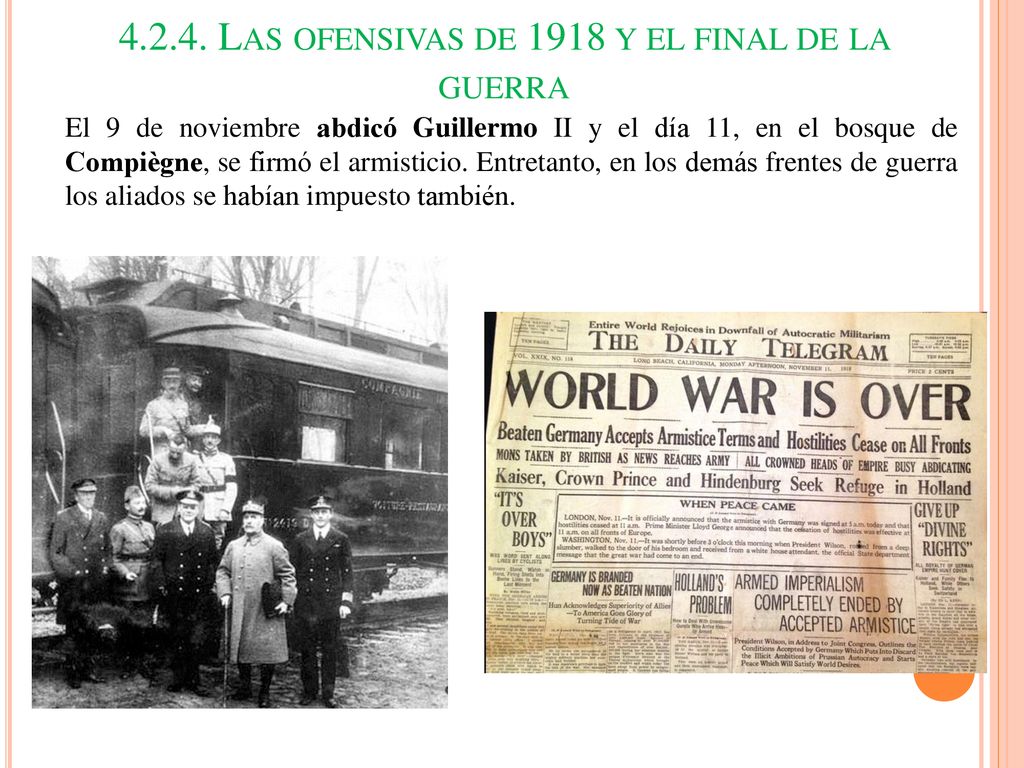 Las ofensivas de 1918 y el final de la guerra