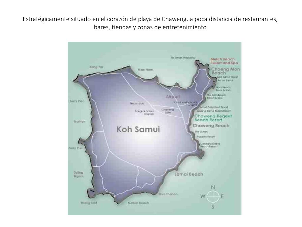 Estratégicamente situado en el corazón de playa de Chaweng, a poca distancia de restaurantes, bares, tiendas y zonas de entretenimiento