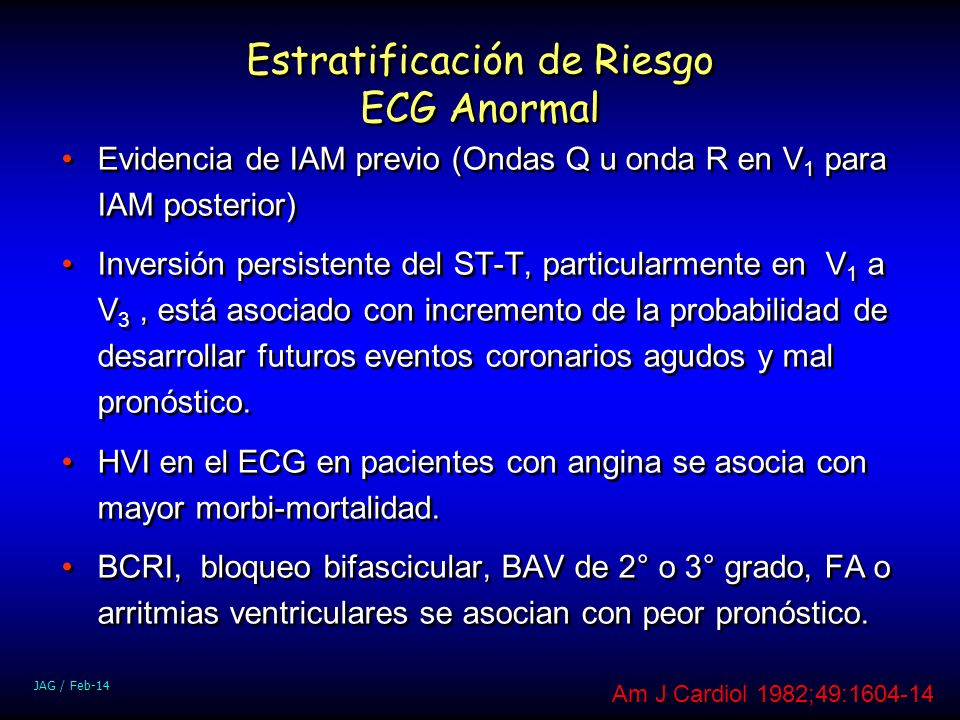 Estratificación de Riesgo ECG Anormal