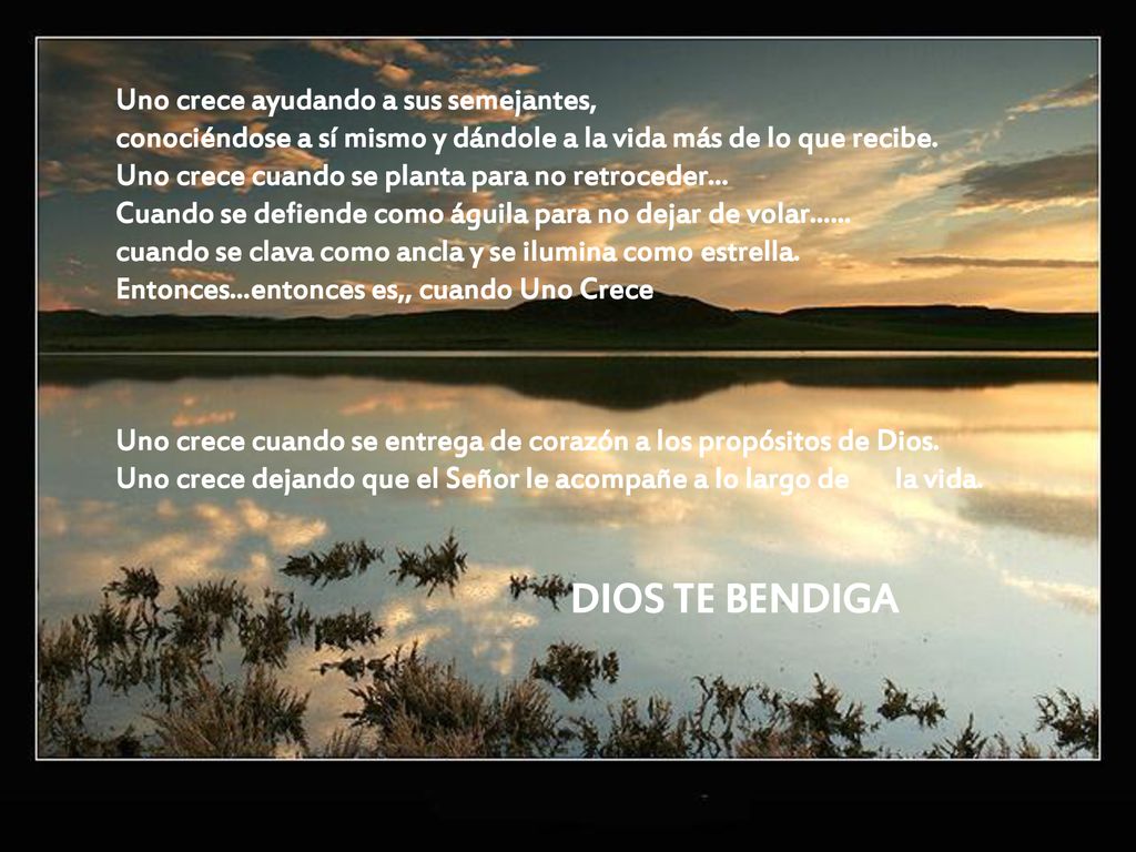 Uno crece ayudando a sus semejantes, conociéndose a sí mismo y dándole a la vida más de lo que recibe. Uno crece cuando se planta para no retroceder... Cuando se defiende como águila para no dejar de volar......