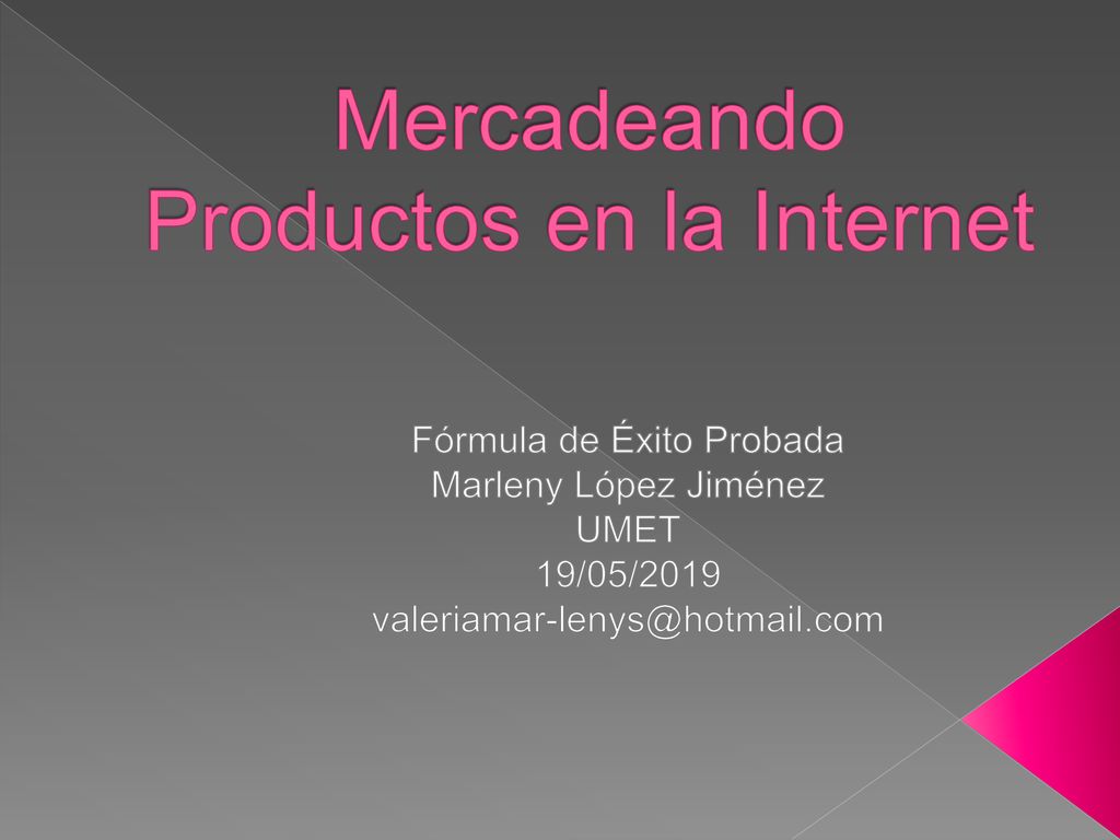 Mercadeando Productos en la Internet