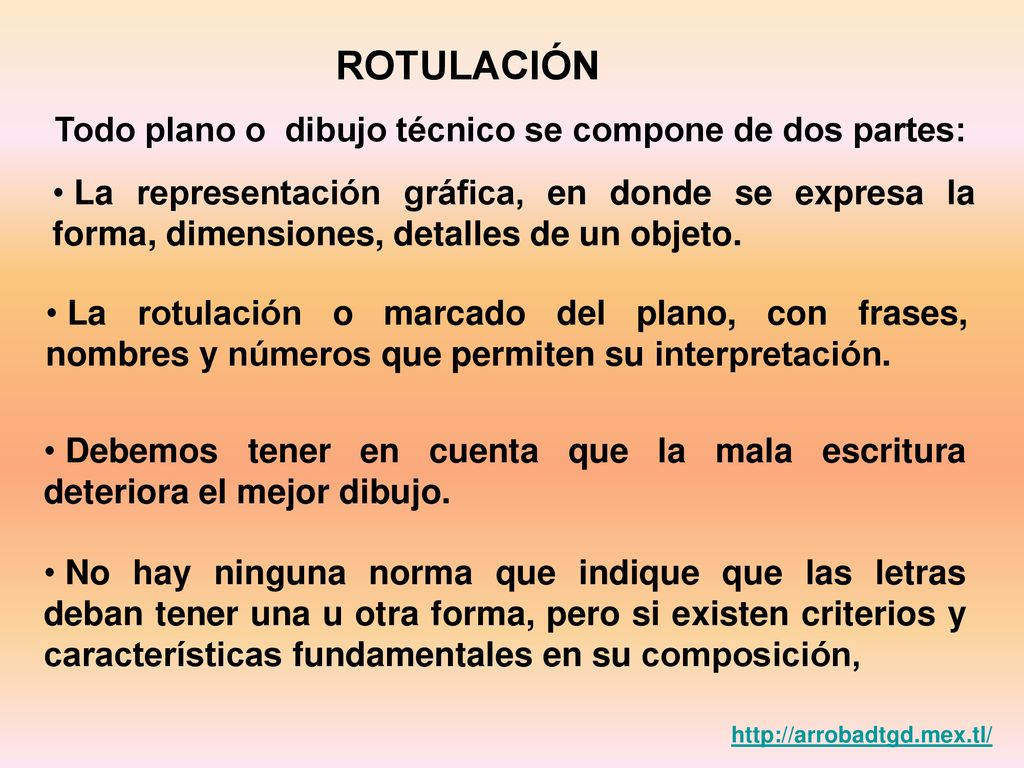 ROTULACIÓN Todo plano o dibujo técnico se compone de dos partes: