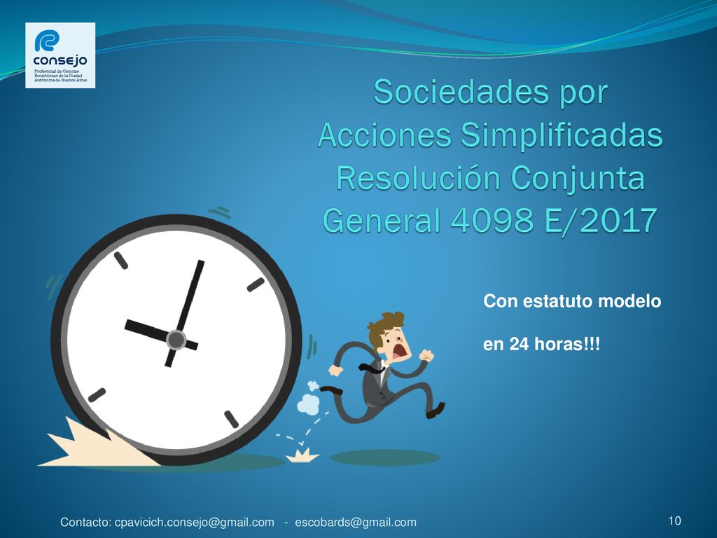 Sociedades por Acciones Simplificadas Resolución Conjunta General 4098 E/2017