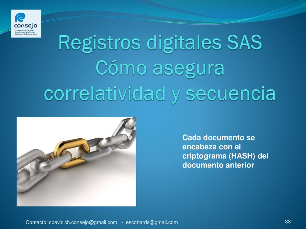 Registros digitales SAS Cómo asegura correlatividad y secuencia