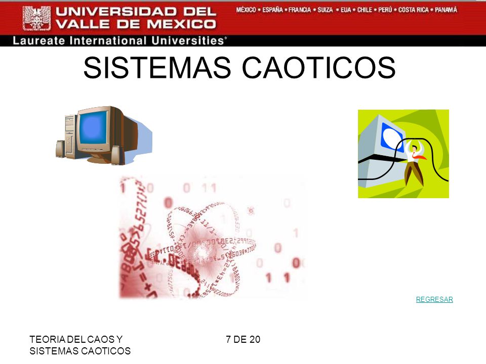 SISTEMAS CAOTICOS REGRESAR TEORIA DEL CAOS Y SISTEMAS CAOTICOS 7 DE 20