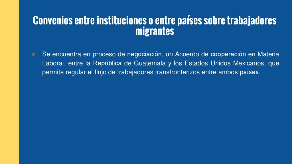 Convenios entre instituciones o entre países sobre trabajadores migrantes