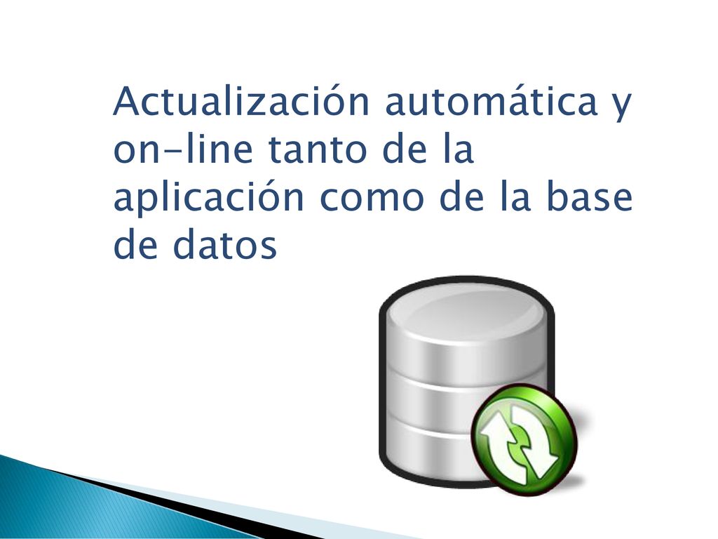 Actualización automática y on-line tanto de la aplicación como de la base de datos