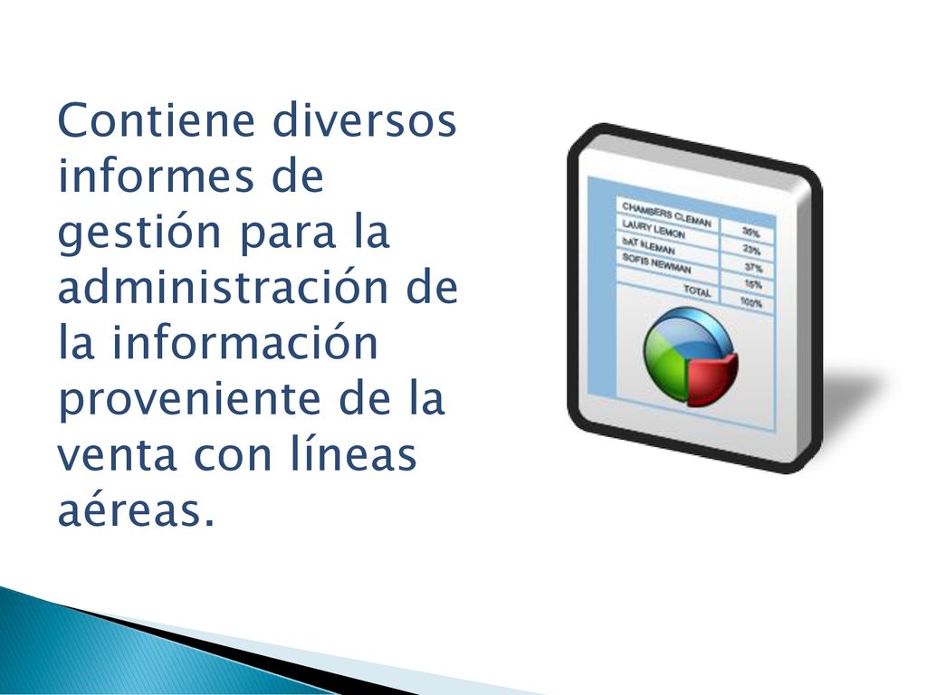 Contiene diversos informes de gestión para la administración de la información