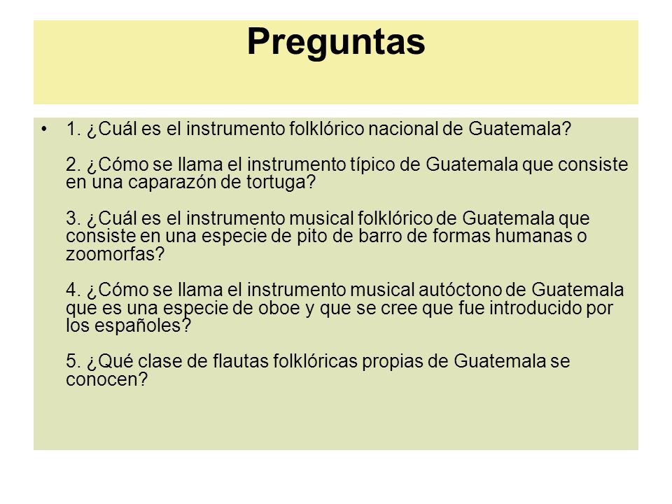 Qué sabes sobre los instrumentos musicales folklóricos de Guatemala? - ppt  descargar