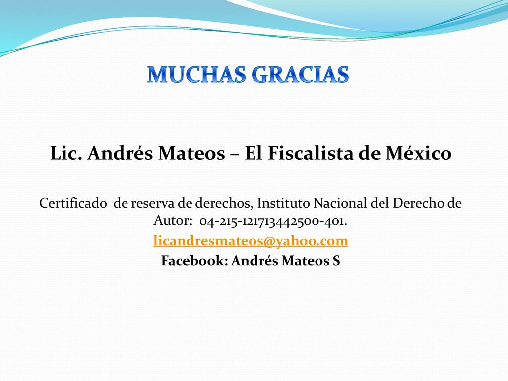 Lic. Andrés Mateos – El Fiscalista de México