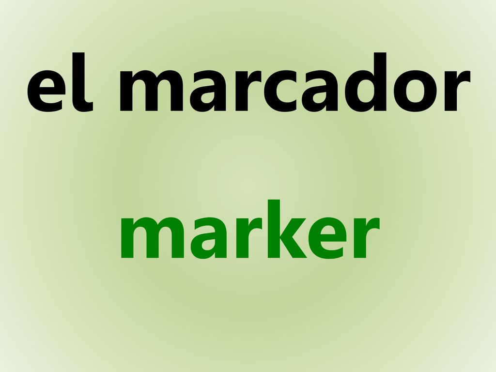el marcador marker