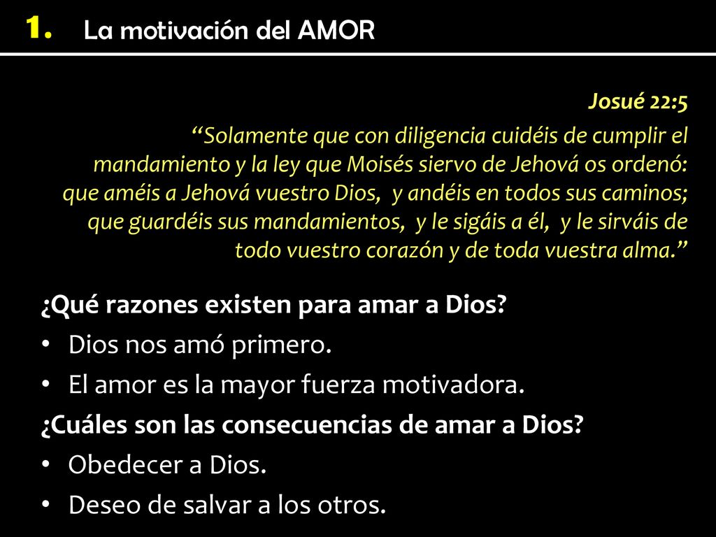 ¿Qué razones existen para amar a Dios Dios nos amó primero.
