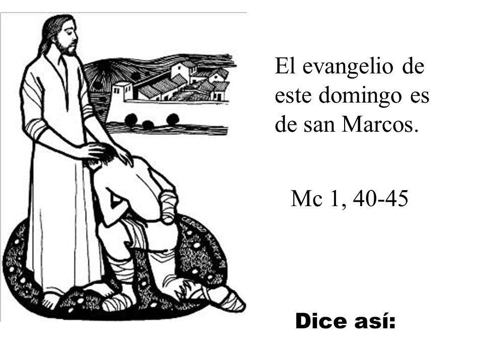 El evangelio de este domingo es de san Marcos.