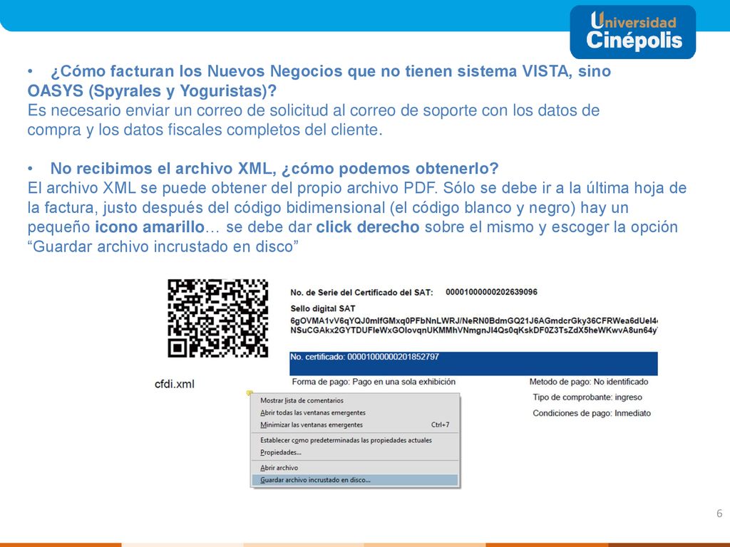 ¿Cómo facturan los Nuevos Negocios que no tienen sistema VISTA, sino