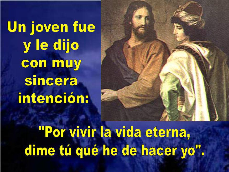 Por vivir la vida eterna, dime tú qué he de hacer yo .