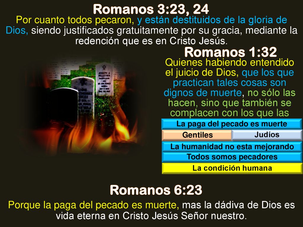 La paga del pecado es muerte La humanidad no esta mejorando