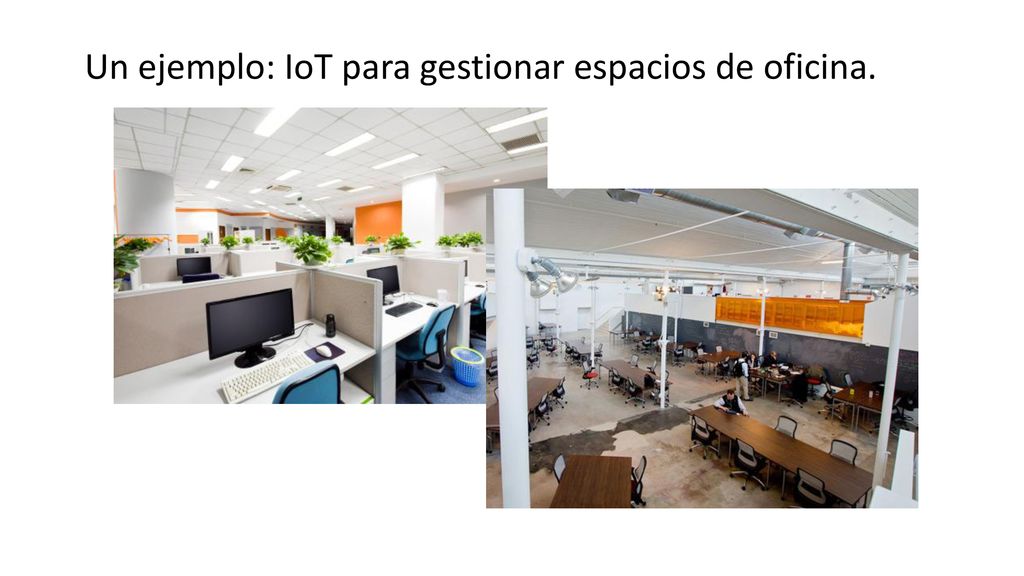 Un ejemplo: IoT para gestionar espacios de oficina.