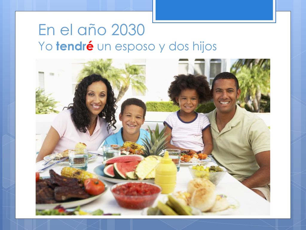 En el año 2030 Yo tendré un esposo y dos hijos