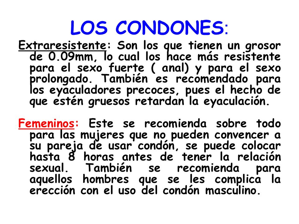 LOS CONDONES: