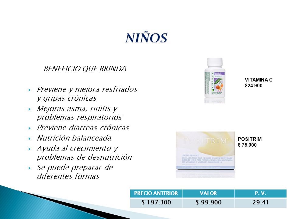 NIÑOS BENEFICIO QUE BRINDA