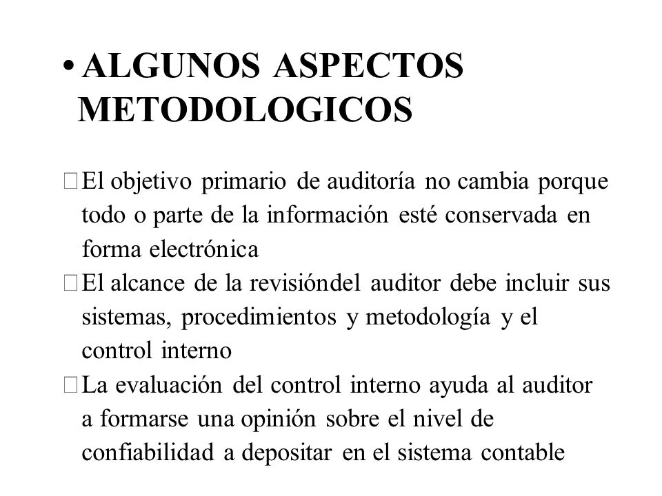 ALGUNOS ASPECTOS METODOLOGICOS