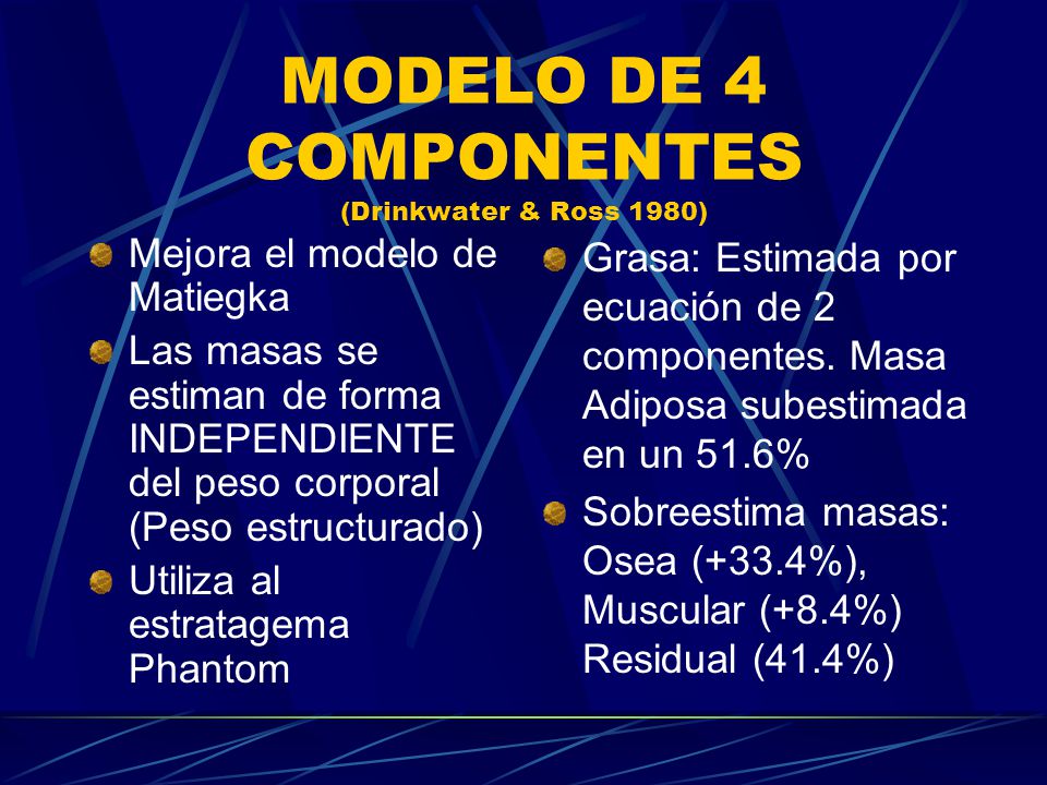 MODELO DE 4 COMPONENTES (Drinkwater & Ross 1980)