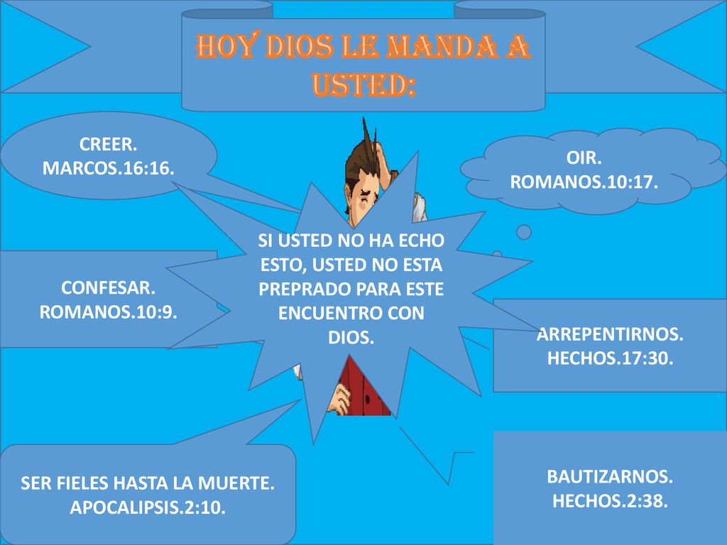 HOY DIOS LE MANDA A USTED: SER FIELES HASTA LA MUERTE.