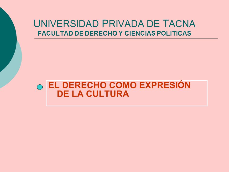 UNIVERSIDAD PRIVADA DE TACNA FACULTAD DE DERECHO Y CIENCIAS POLITICAS