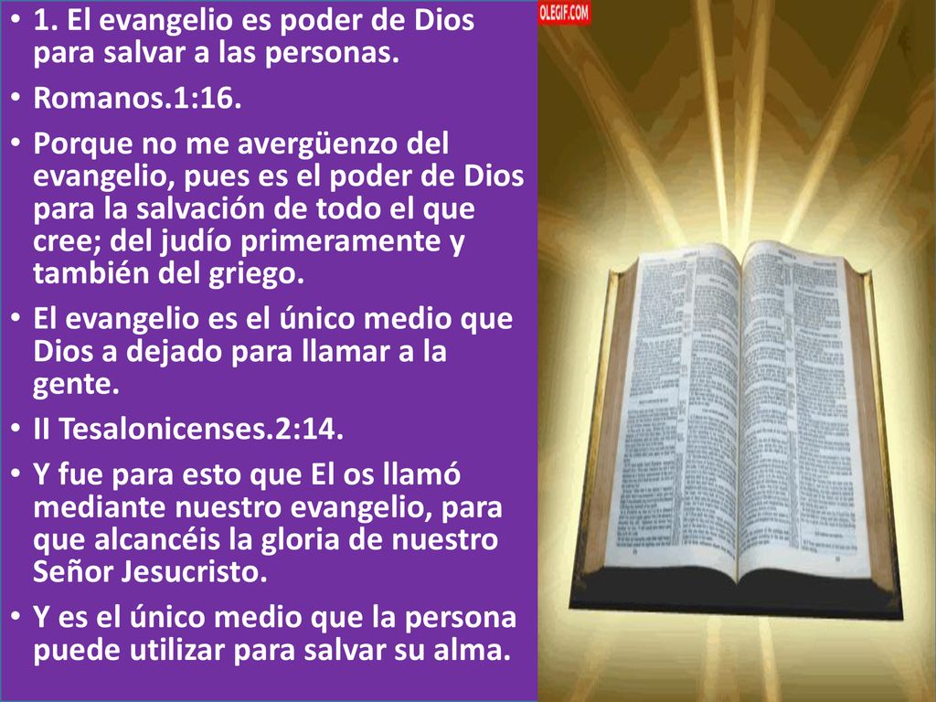 1. El evangelio es poder de Dios para salvar a las personas.