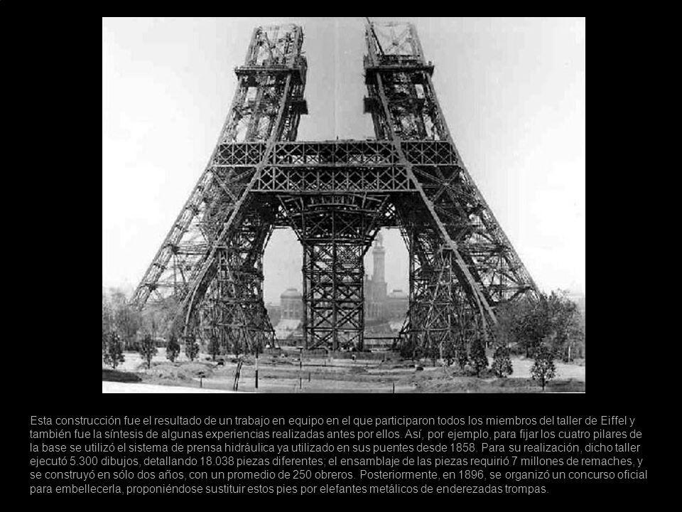 Esta construcción fue el resultado de un trabajo en equipo en el que participaron todos los miembros del taller de Eiffel y también fue la síntesis de algunas experiencias realizadas antes por ellos.