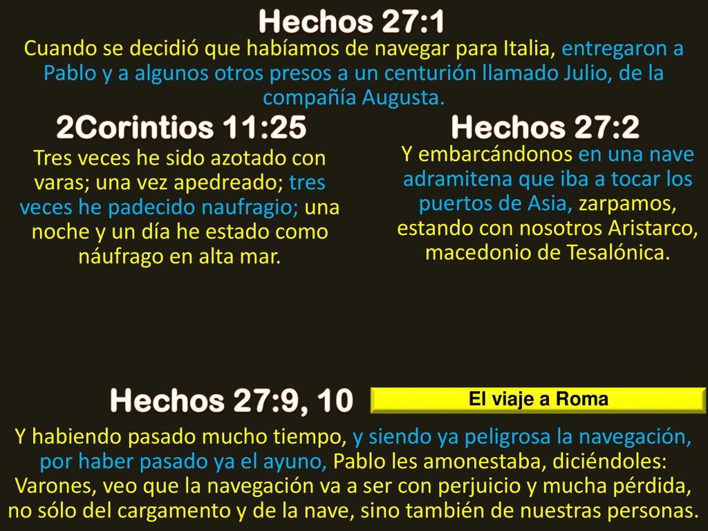 Hechos 27:1 2Corintios 11:25 Hechos 27:2 Hechos 27:9, 10