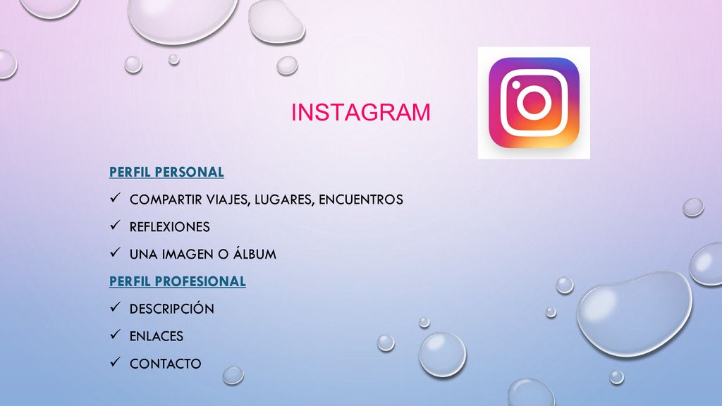 Instagram Perfil personal Compartir viajes, lugares, encuentros