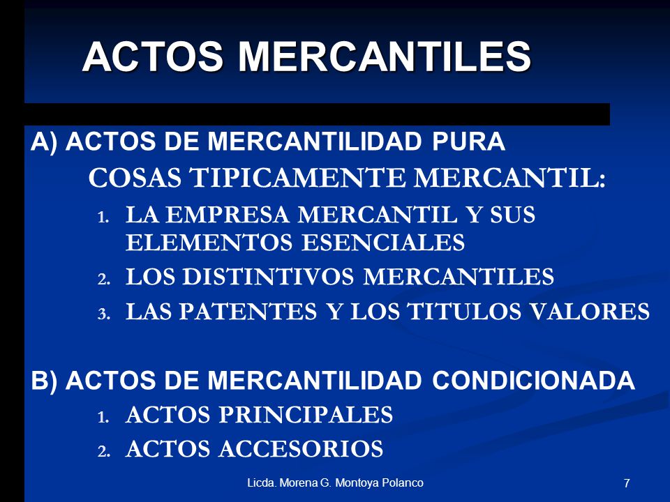 COSAS TIPICAMENTE MERCANTIL: