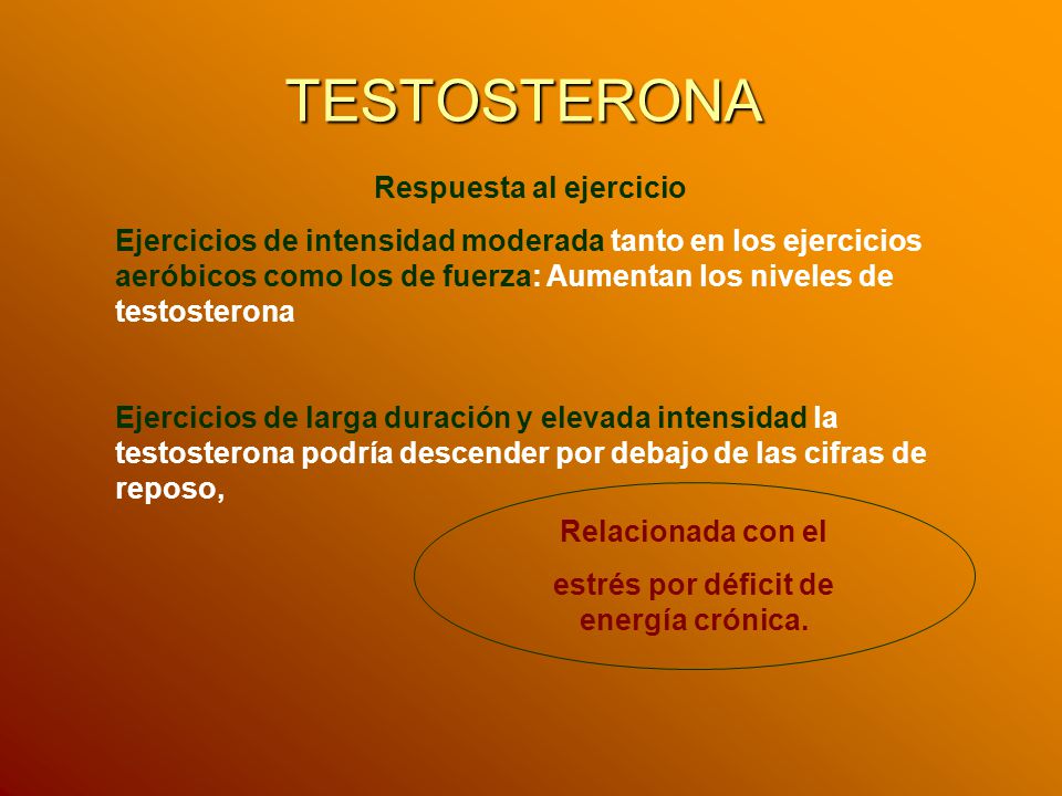 Respuesta al ejercicio estrés por déficit de energía crónica.