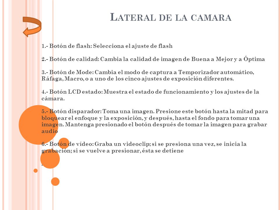 Lateral de la camara