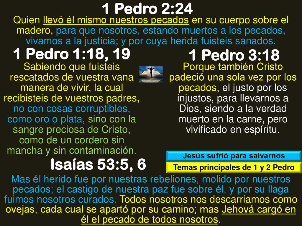 Jesús sufrió para salvarnos Temas principales de 1 y 2 Pedro