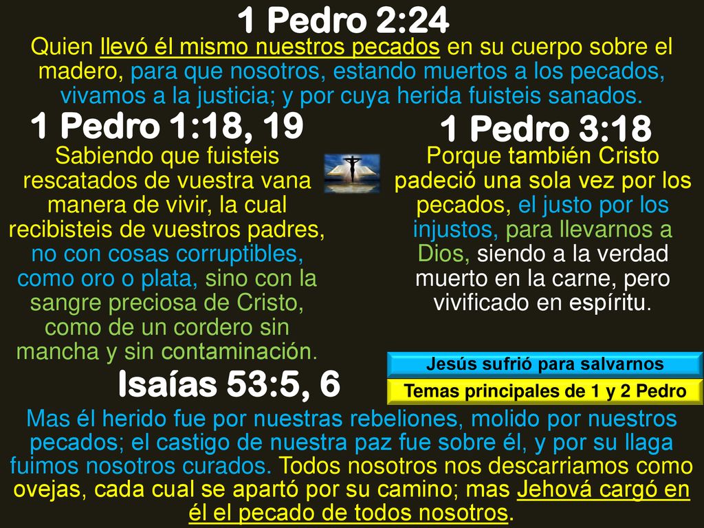 Jesús sufrió para salvarnos Temas principales de 1 y 2 Pedro