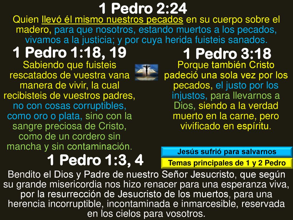 Jesús sufrió para salvarnos Temas principales de 1 y 2 Pedro