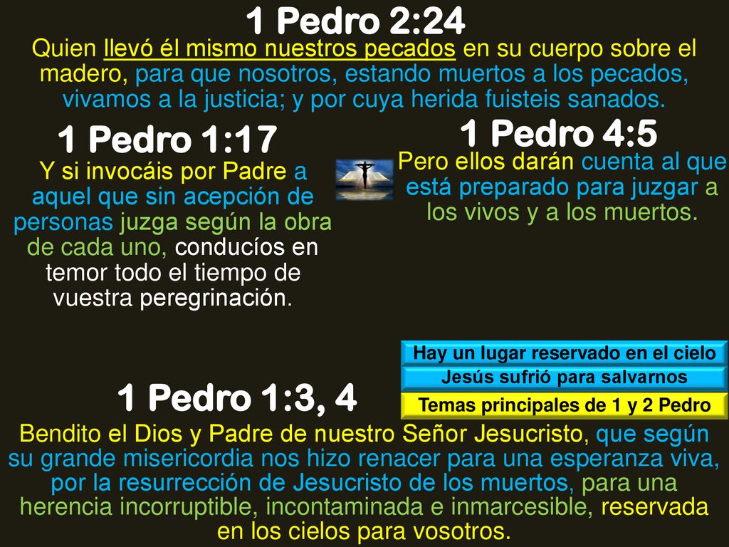 1 Pedro 2:24 1 Pedro 4:5 1 Pedro 1:17 1 Pedro 1:3, 4