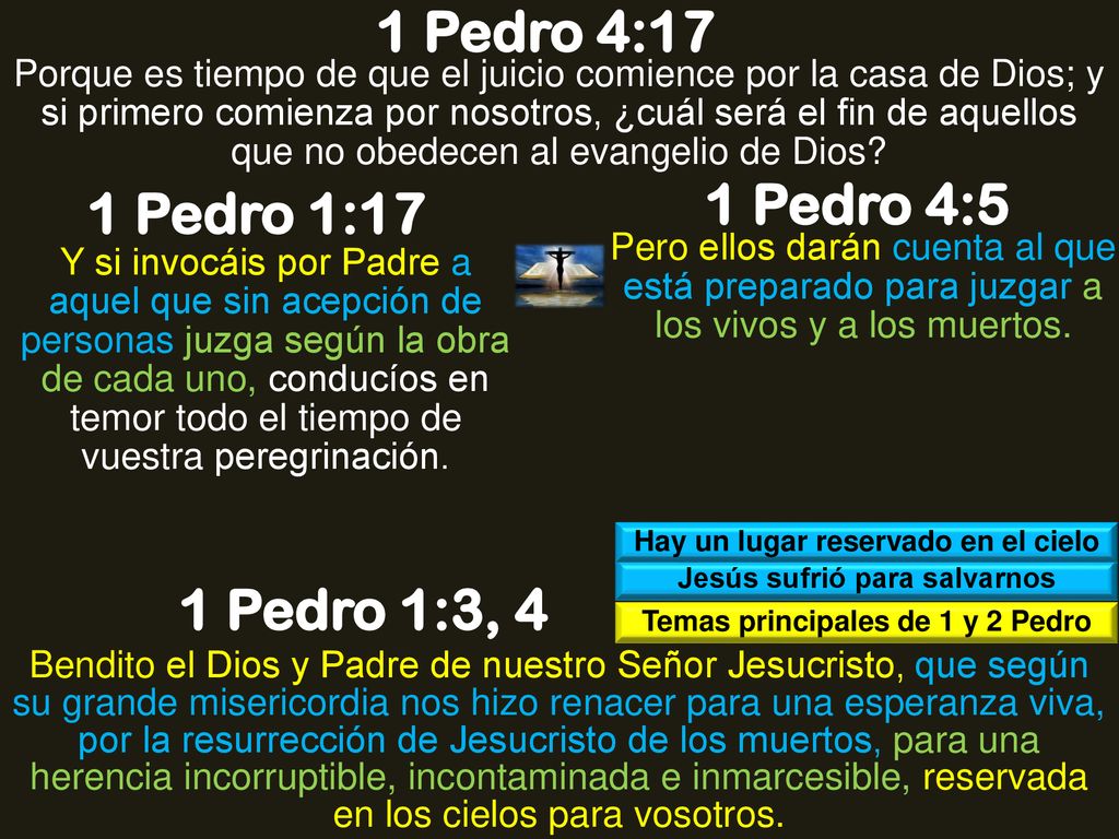1 Pedro 4:17 1 Pedro 4:5 1 Pedro 1:17 1 Pedro 1:3, 4