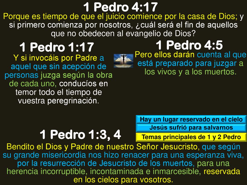 1 Pedro 4:17 1 Pedro 4:5 1 Pedro 1:17 1 Pedro 1:3, 4